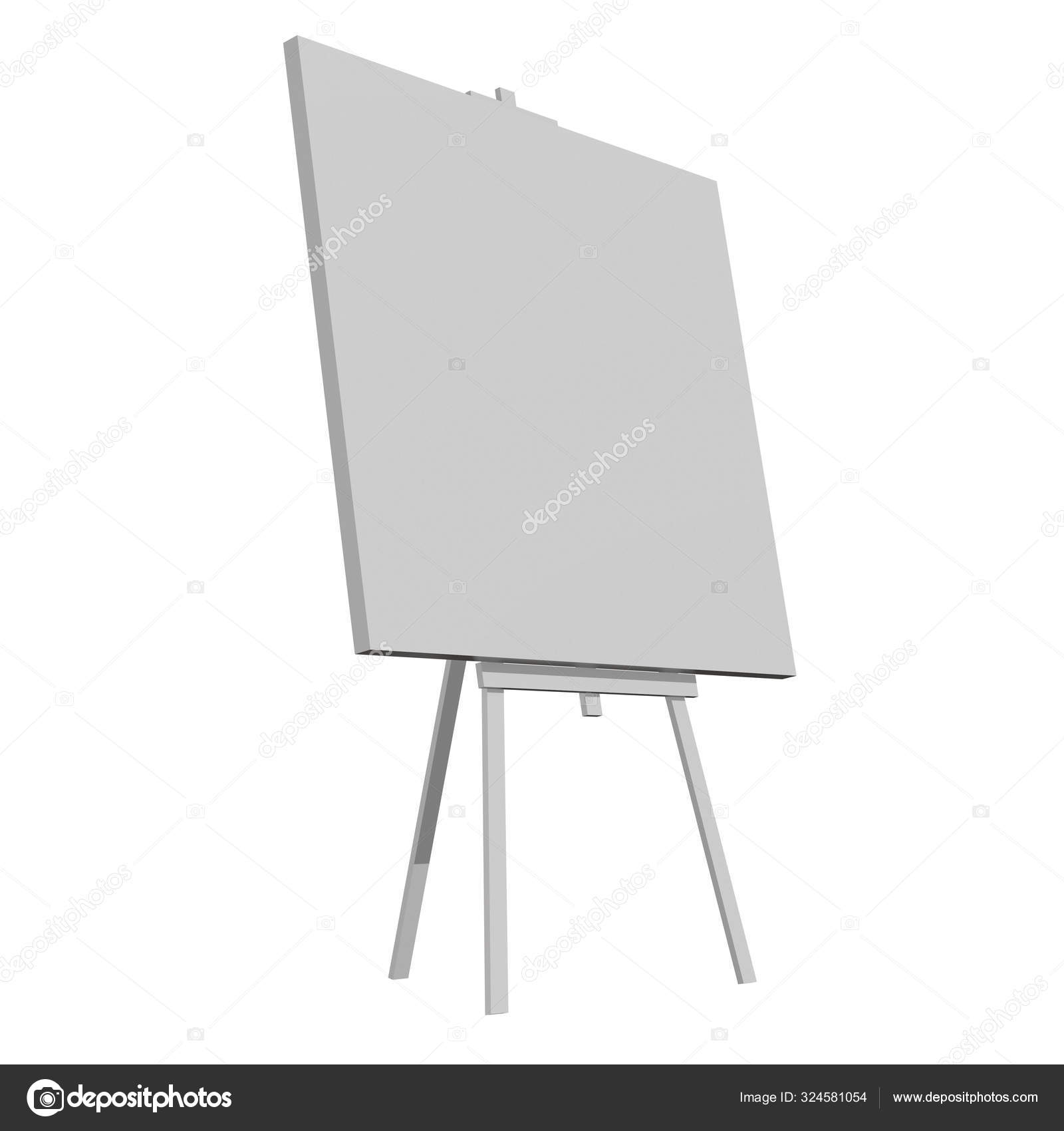 Blank white easel with canvas Stock Photo by ©newb1 324581054